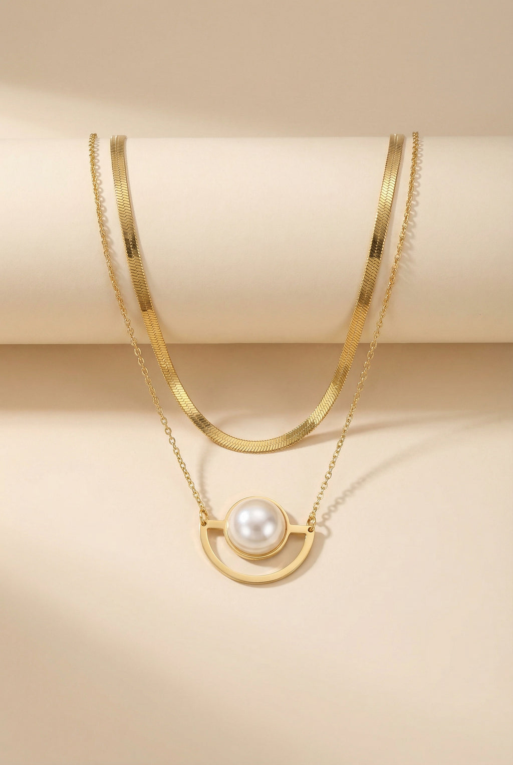 LUNA PEARL LAYERED NECKLACE