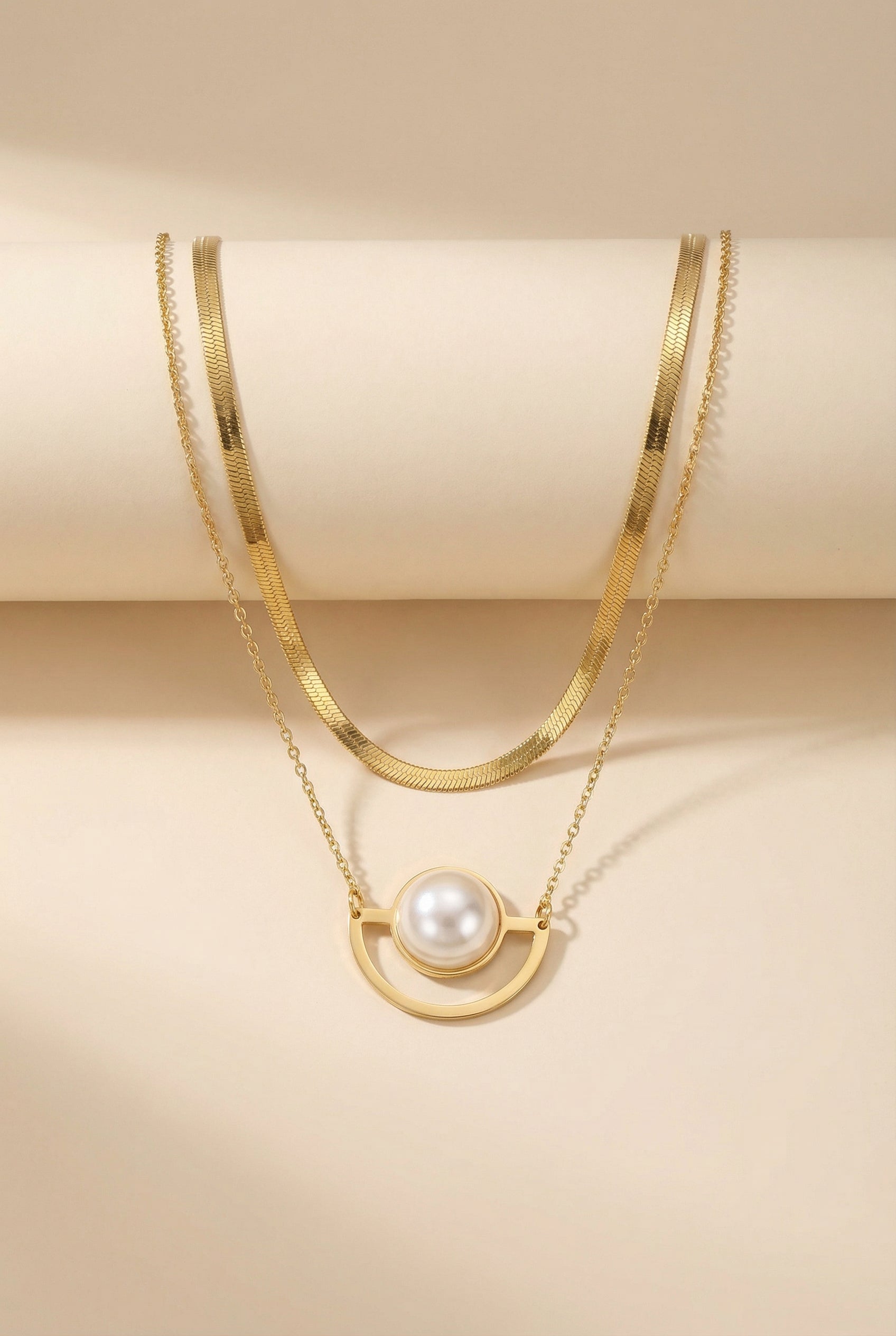 LUNA PEARL LAYERED NECKLACE