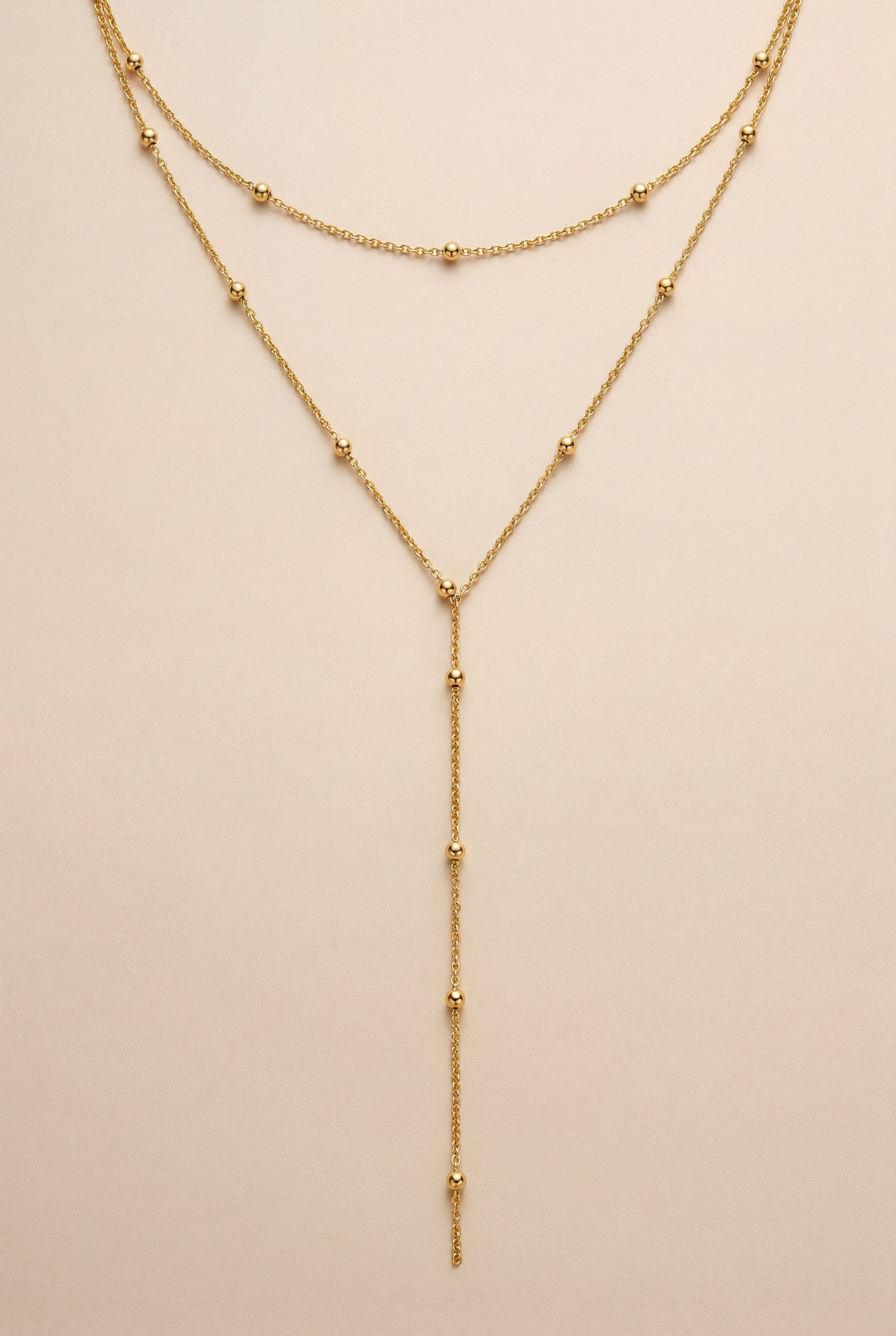 AURA LAYERED DROP NECKLACE