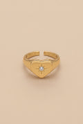 Celestia Heart Signet Ring