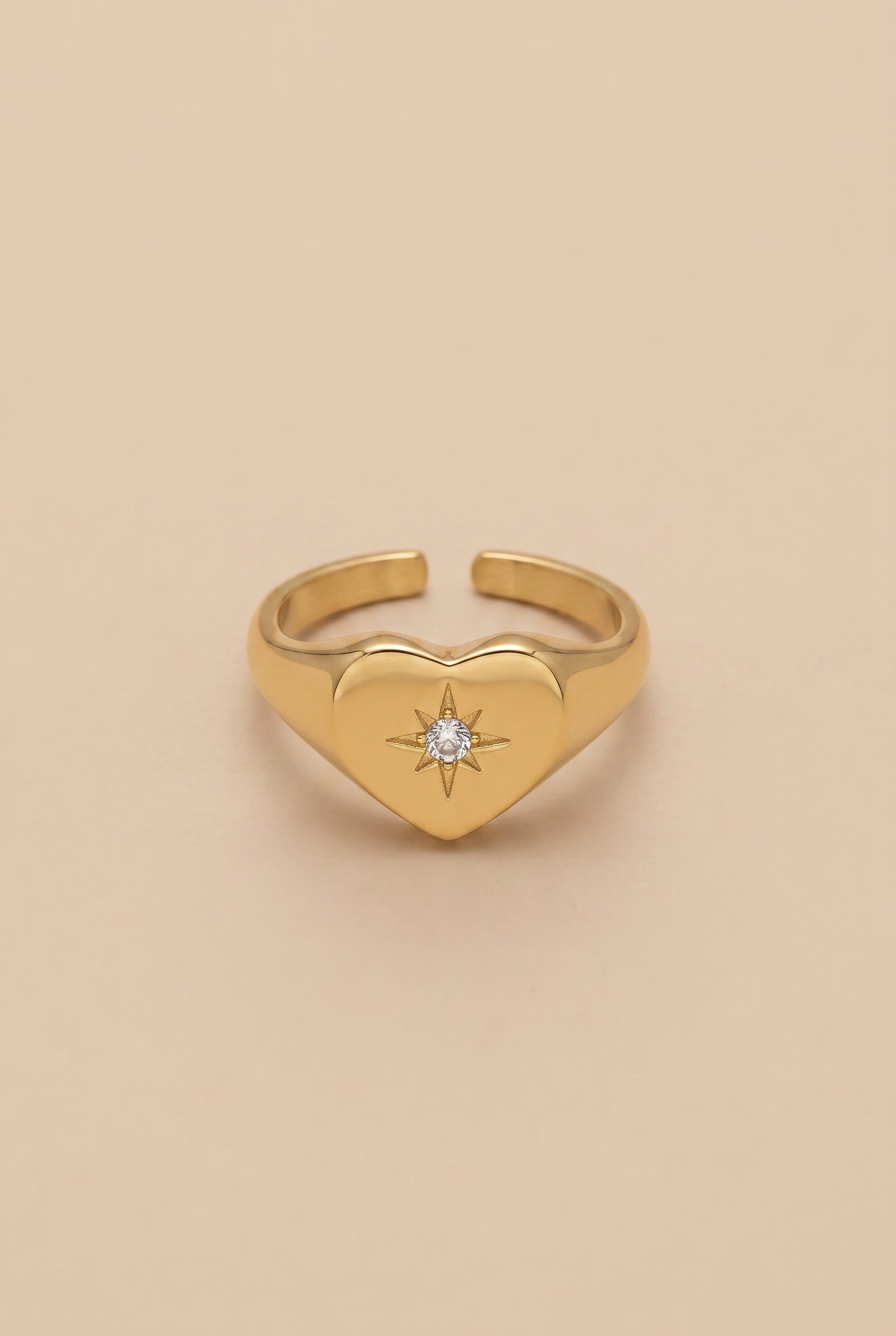 Celestia Heart Signet Ring