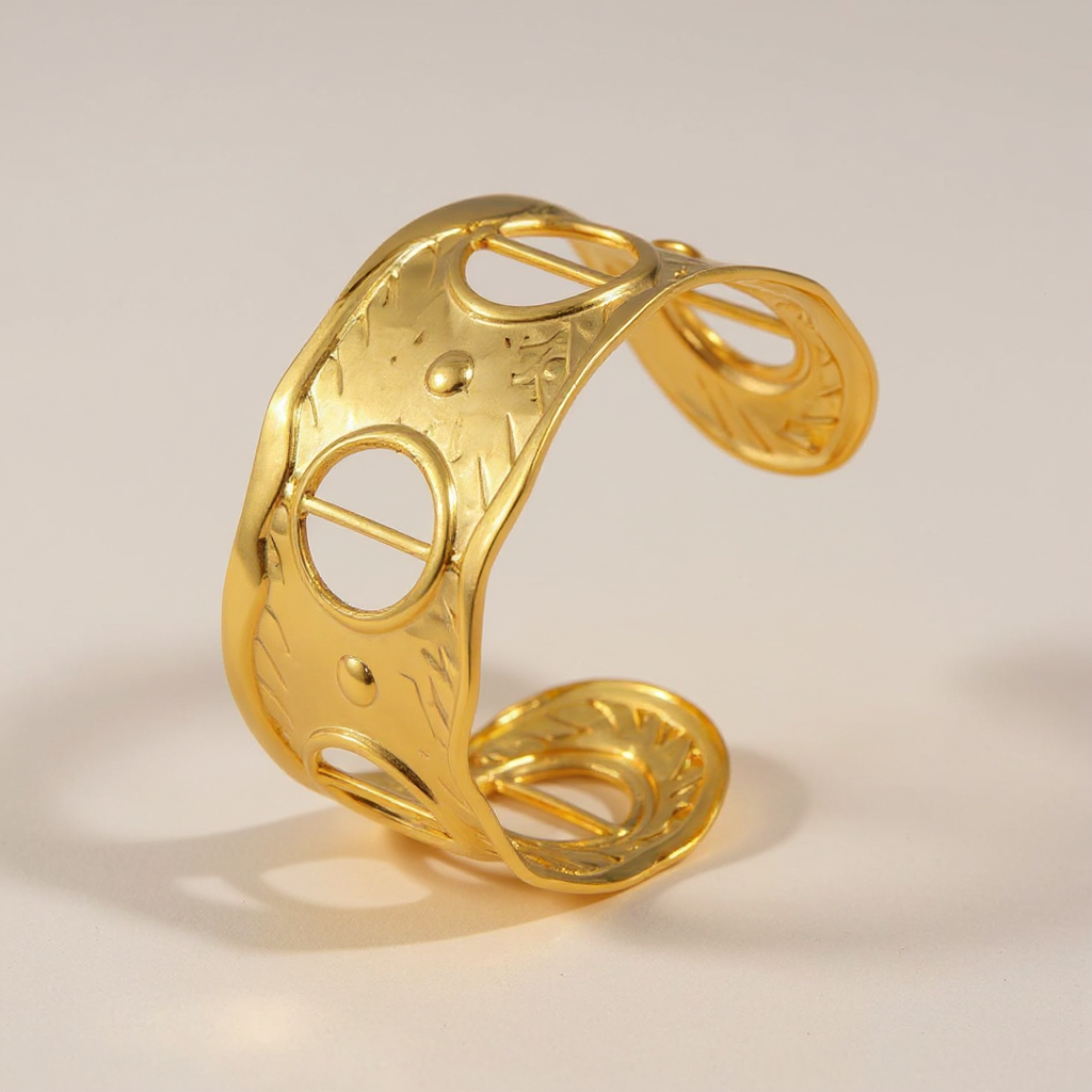 Eclipse Bangle with intricate designs on a light background