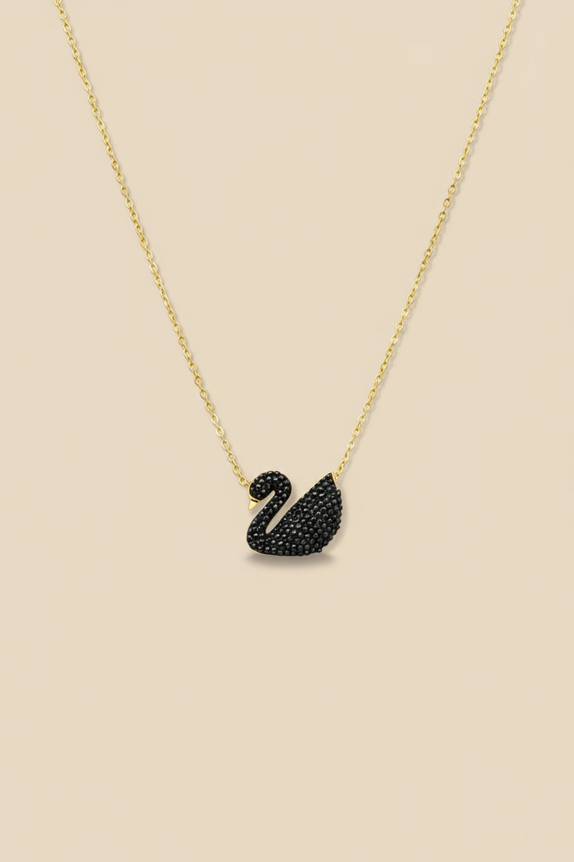 NOIR SWAN NECKLACE