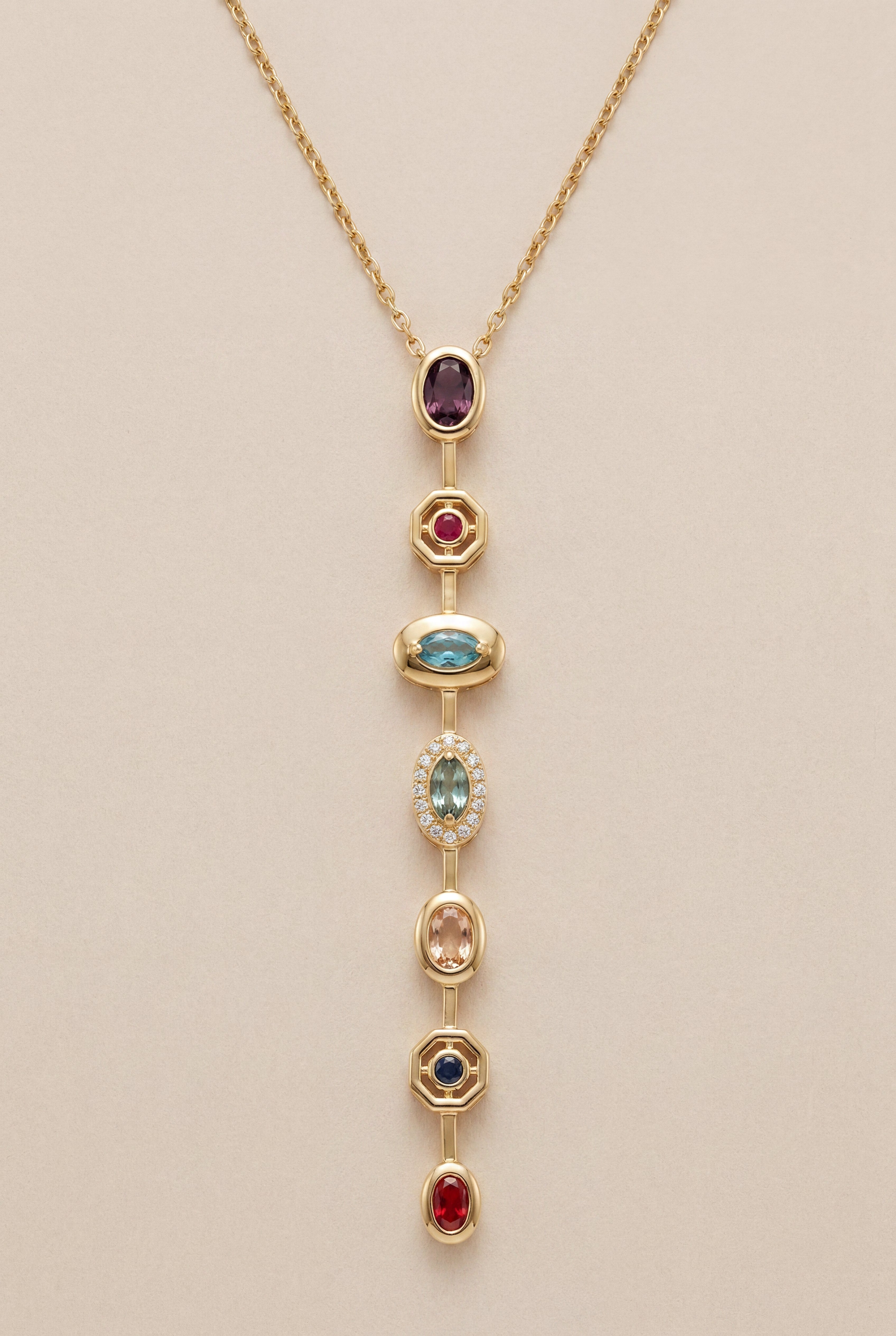 Aurora Gem Drop Necklace