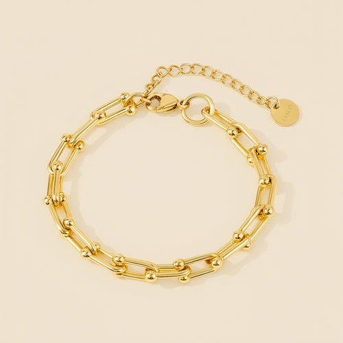 link chain bracelet on a white background