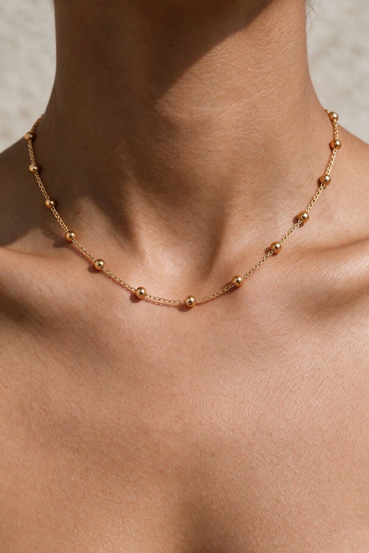 Golden Beaded Necklace