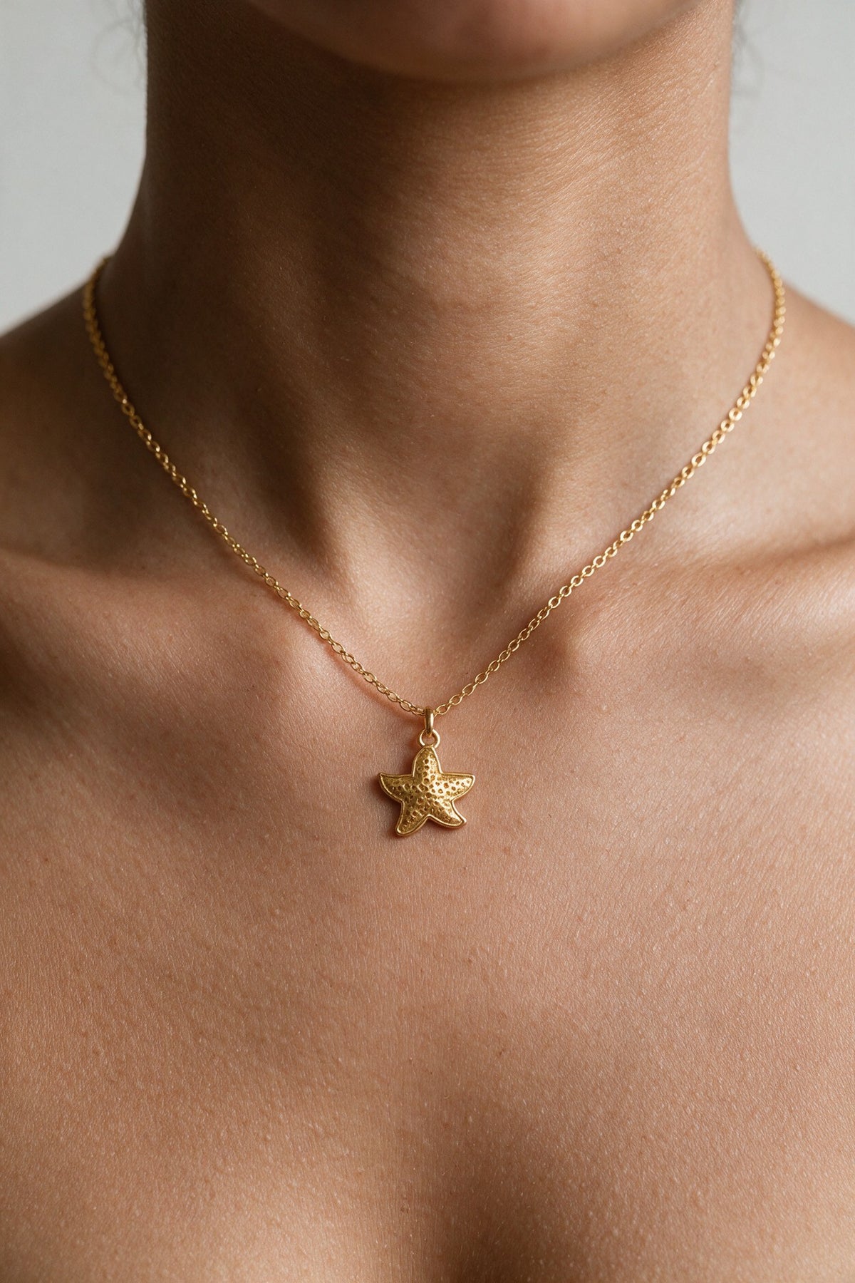 Golden Starfish Necklace