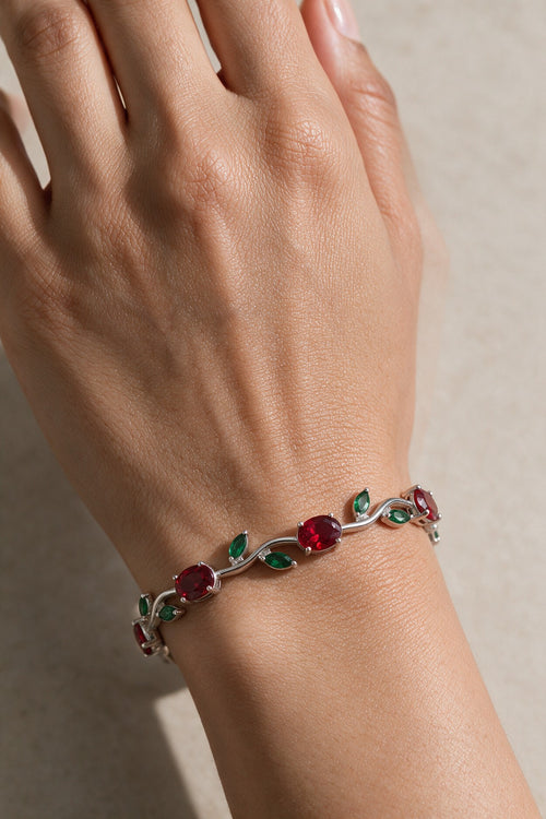 Vine Blossom Silver Bracelet