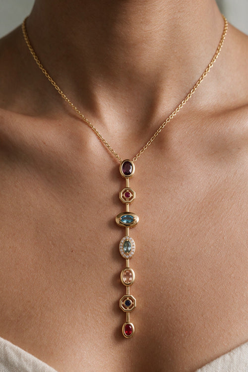 Aurora Gem Drop Necklace