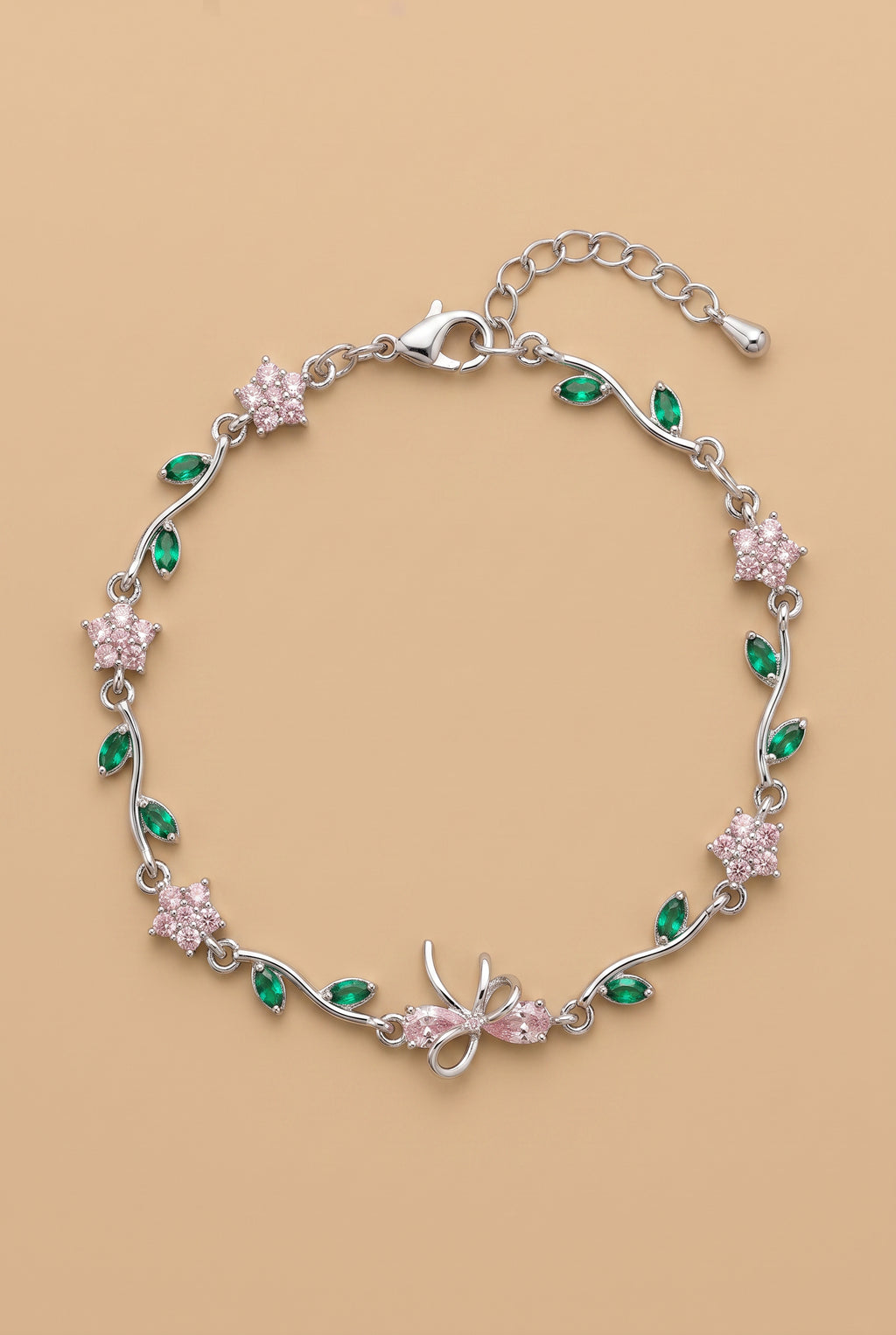 FLORA BOW SILVER BRACELET