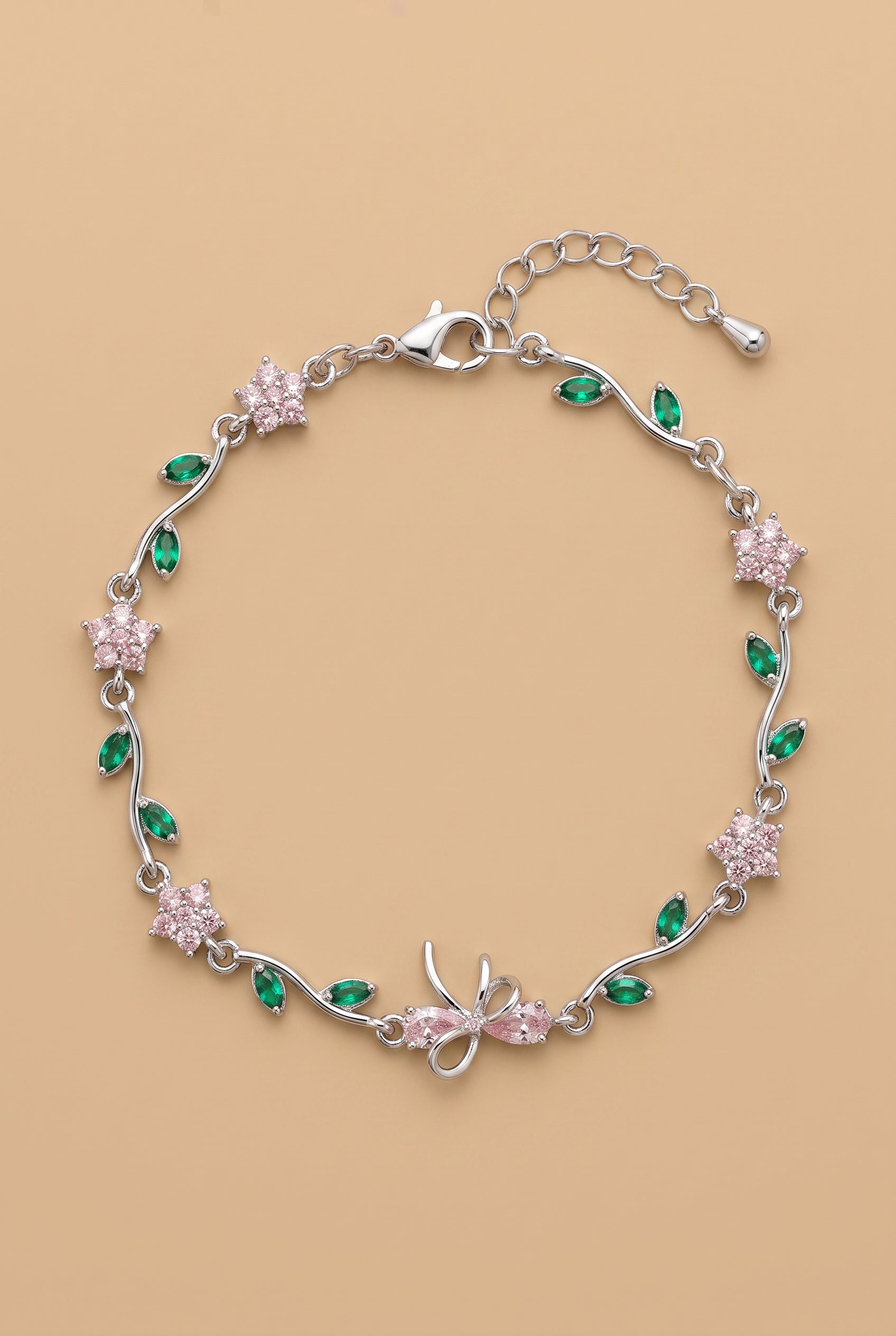 FLORA BOW SILVER BRACELET